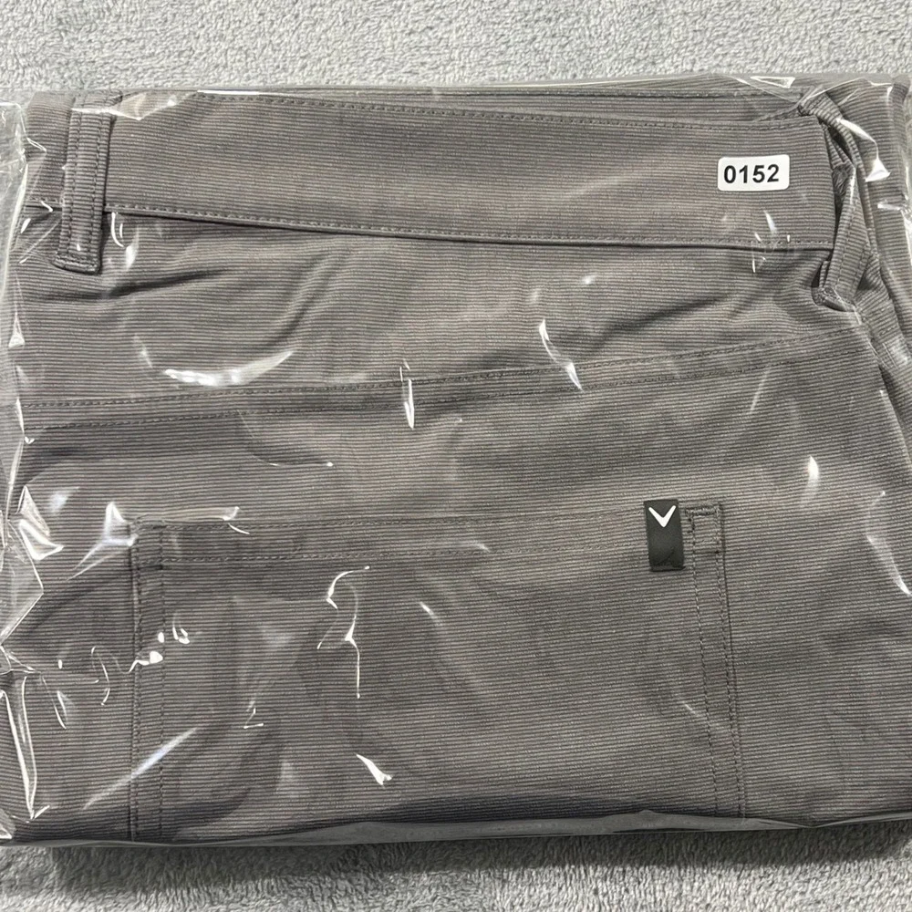 Callaway Mens Golf Pants 38x30 Grey Stretch Performance Five Pocket Trousers